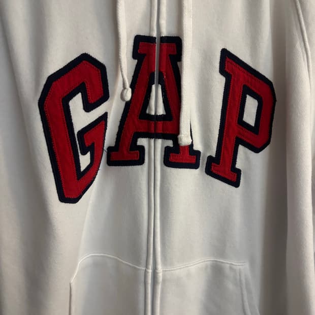 GAP 갭 화이트 후드집업