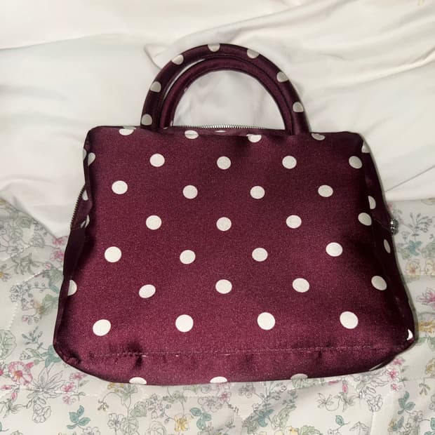 피치바스켓마켓 폴카닷 도트백 미니백