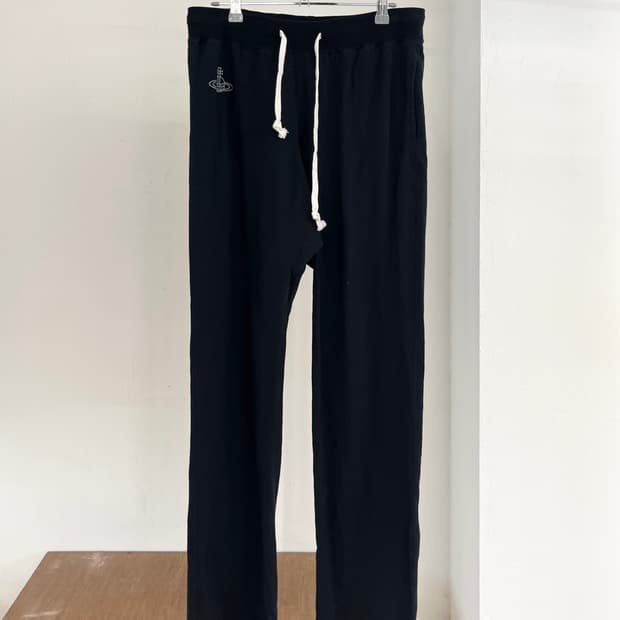 비비안웨스트우드 블랙 드로스트링 조거팬츠