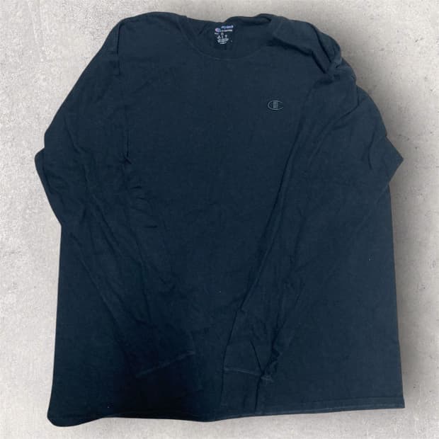 챔피온 C로고 클래식 저지 롱슬리브 티셔츠 Black