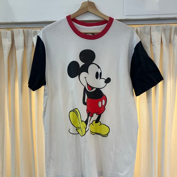디즈니 미키 배색 반팔 