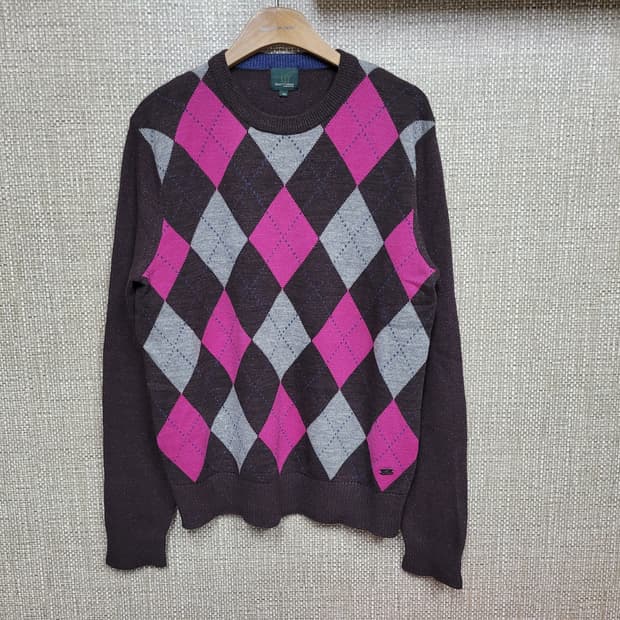 100사이즈 헨리코튼 wool 니트 아메카지 