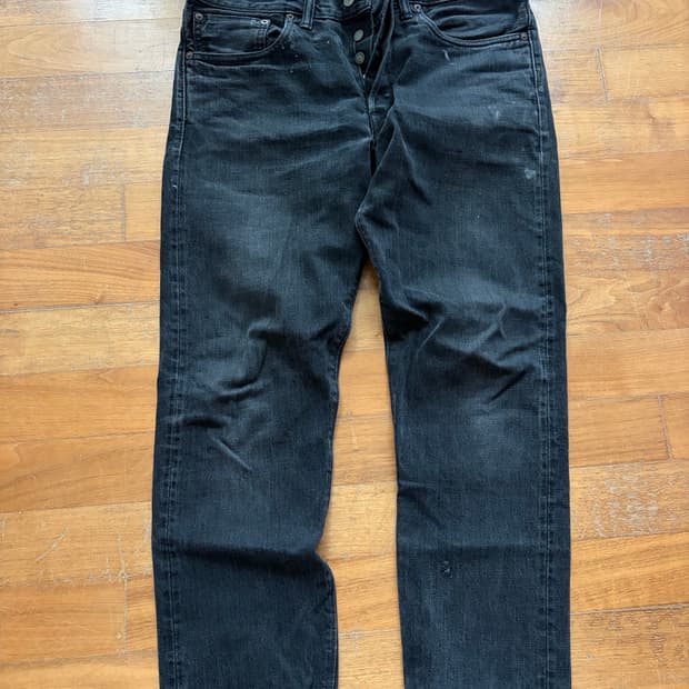 rrl 더블알엘 블랙워싱진 셀비지진 흑청진