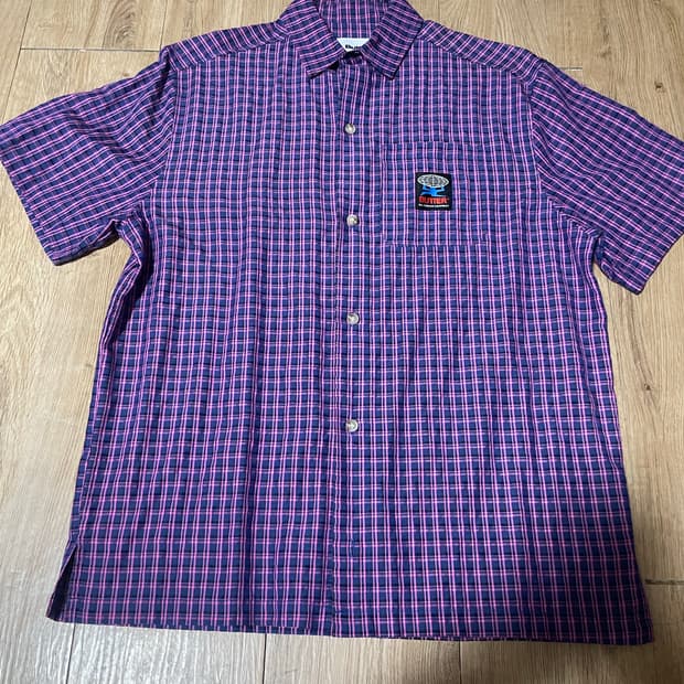 Butter goods 보라색 반팔 셔츠