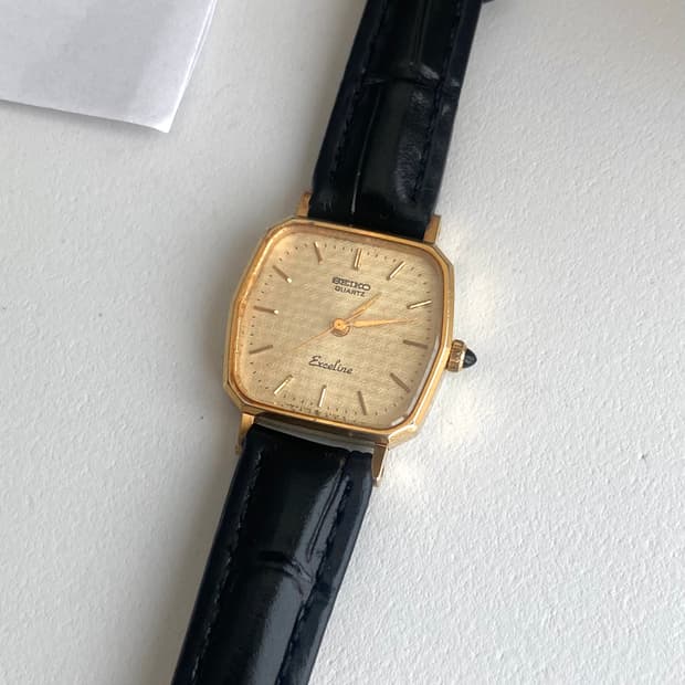 Seiko 세이코 엑셀린 쿼츠 골드 레이디스