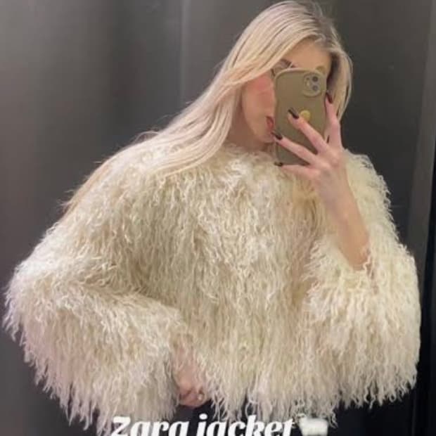 자라 퍼 자켓  (새상품)