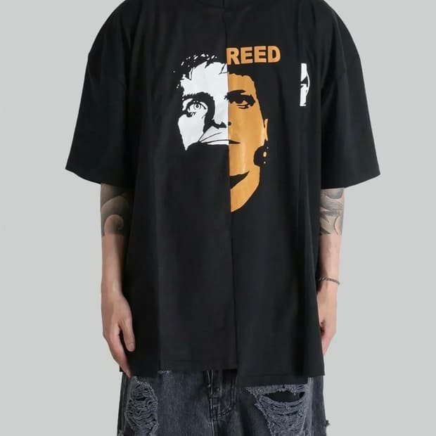 The Salvages / 이안 커티스, 루 리드 리워크 티셔츠 / os