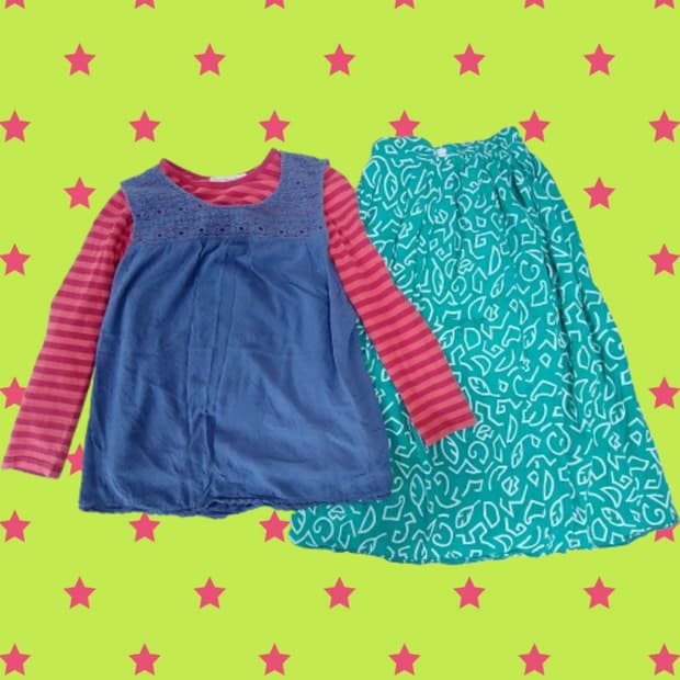 모리걸 아오이유우 하구미 청록 분홍 파랑 코디세트