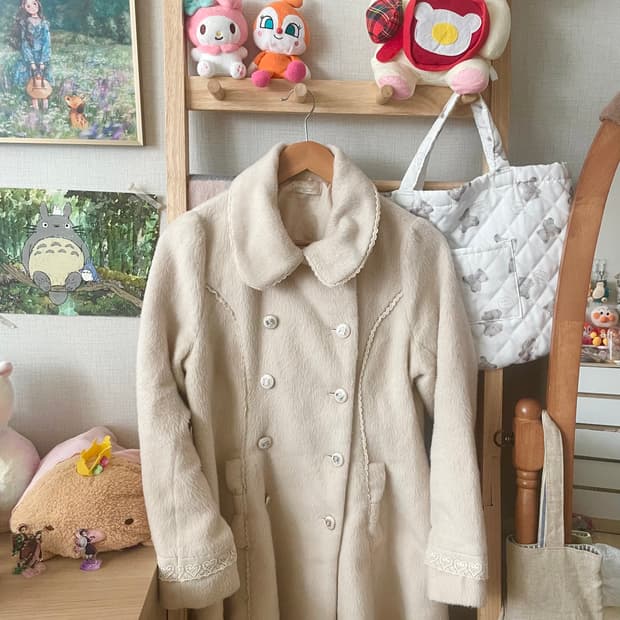 모리걸 빈티지 엑시즈팜 axes femme 러블리 아이보리 코트 🎀🤍