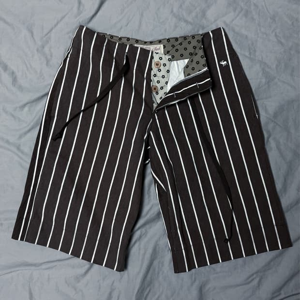 [M] 아베크롬비(Abercrombie) 빈티지 브라운 스트라이프 하프팬