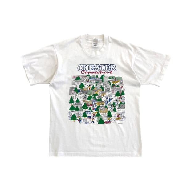 90's 코네티컷주 체스터 맵 T-shirt