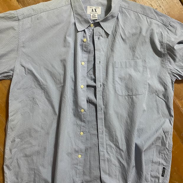 Armani Exchange 남성 도트 패턴 셔츠 (110)