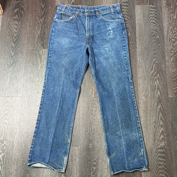 [36/32] 🇺🇸USA 80s 리바이스 517 오렌지탭 중청 연청
