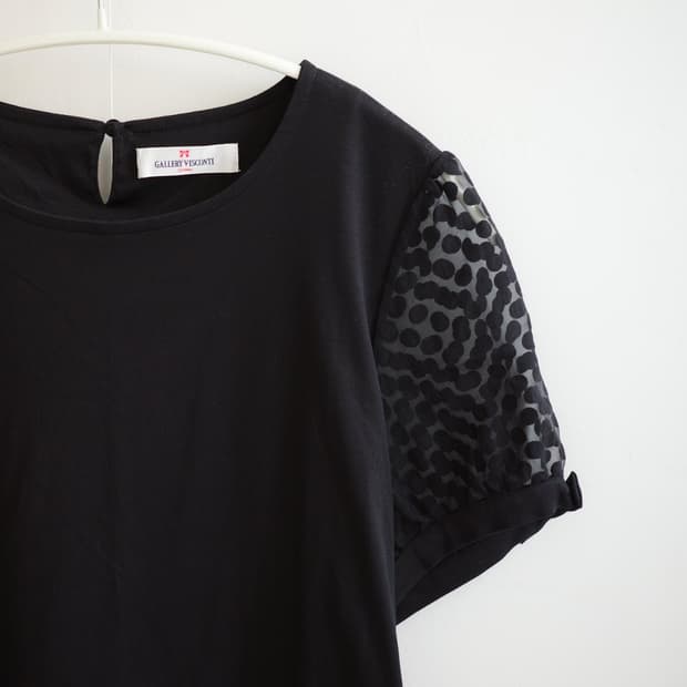 Gallery visconti sheer layered top