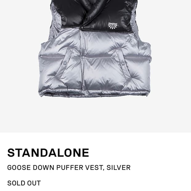 Standalone 구스 다운 베스트 S