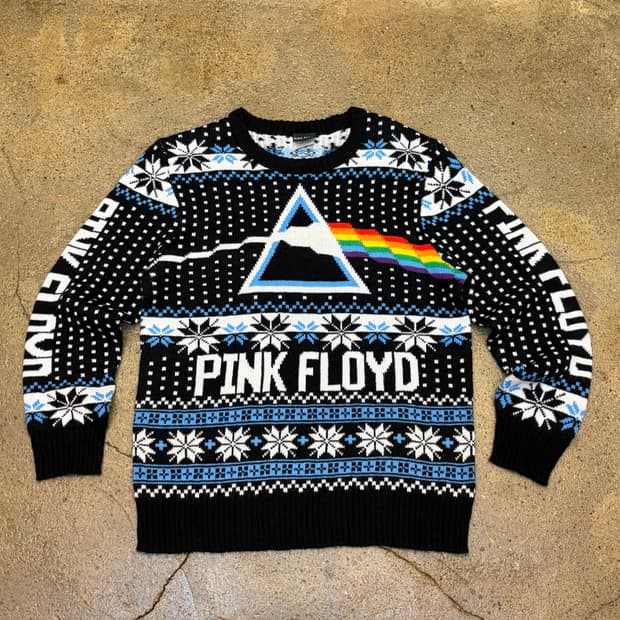 00s USA 빈티지 핑크플로이드 크리스마스 니트 밴드티
