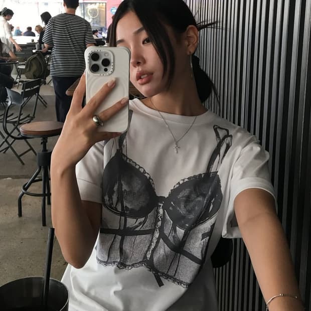 코르셋 반팔티셔츠