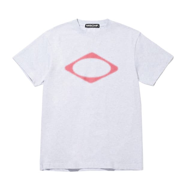 [W] 미스치프 롬버스 블러 반팔 멜란지 그레이 L