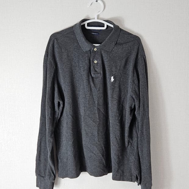 폴로 랄프로렌 신형 카라티셔츠 긴팔 챠콜 L