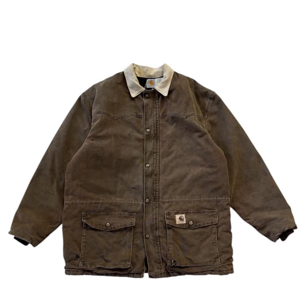 90s 칼하트 퀄티드 덕 캔버스 초어자켓 made in usa
