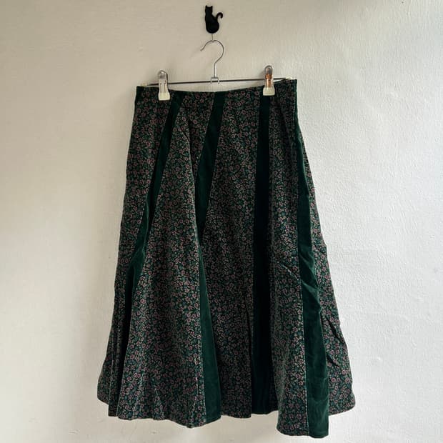 잔꽃 코듀로이 스커트 