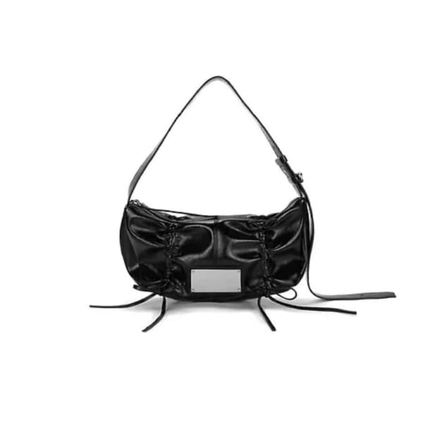 HALF SHIRRING RIBBON ROUND BAG 마뗑킴 가방