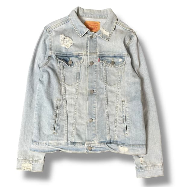 리바이스 연청 워싱 스판 데님 자켓 L