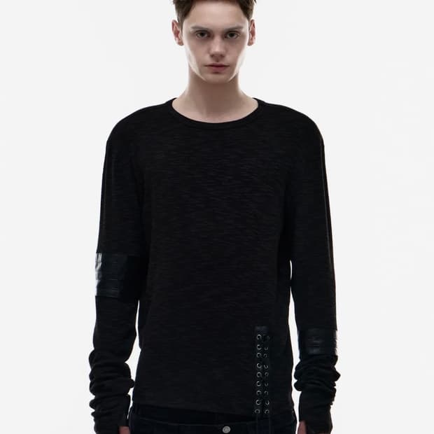 오퍼스 0012 REIN PATCH LONG SLEEVE BLACK