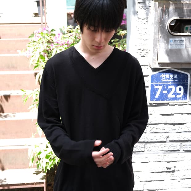 Helmut lang 2way 더블넥 니트 xl