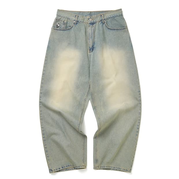 위캔더스 SKULL WASHED PANTS (S.DENIM)