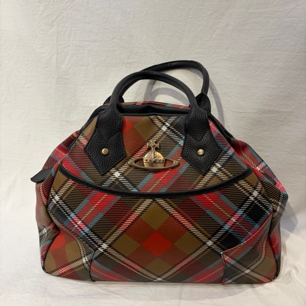 비비안웨스트우드 체크 토트백 가방 