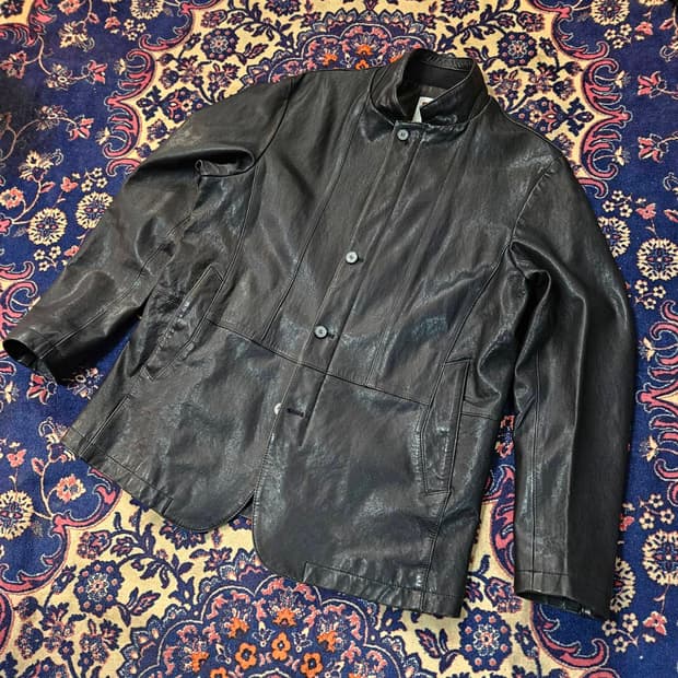 까르뜨블랑슈 20fw 램스킨 버튼 집업 자켓 110size