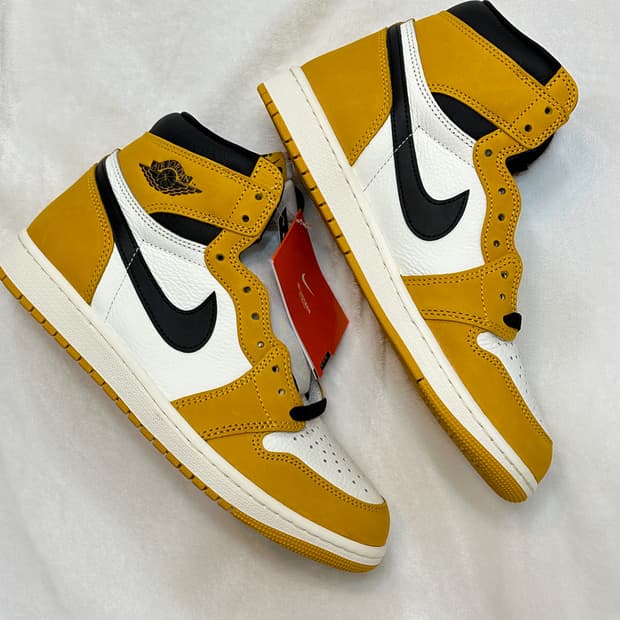 (250/US7)(새상품)나이키 스니커즈 에어 조던 1 og 하이 옐로우