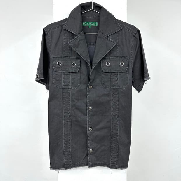 Eyelet denim short jacket