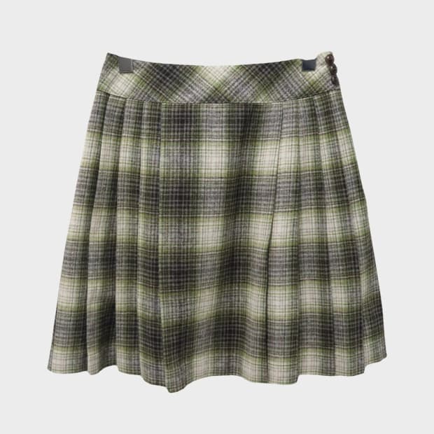 NATURAL COUTURE 울혼방 체크 스커트 60232