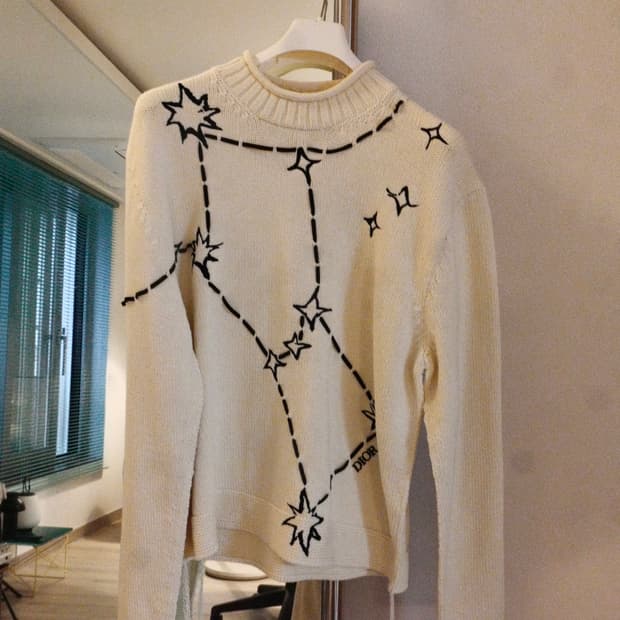 디올 조디악 니트 에크루 L