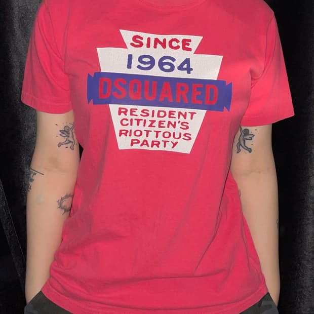 디스퀘어드2 1964 반팔 티셔츠 레드