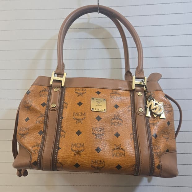 MCM 로고 숄더백(정품) 브라운 토트백