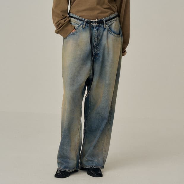 [3] 안셀름 #05 aging 01 indigo pants