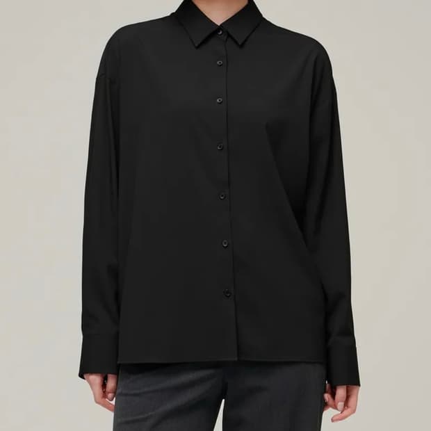 무신사 스탠다드 우먼 셔츠 블랙 XS