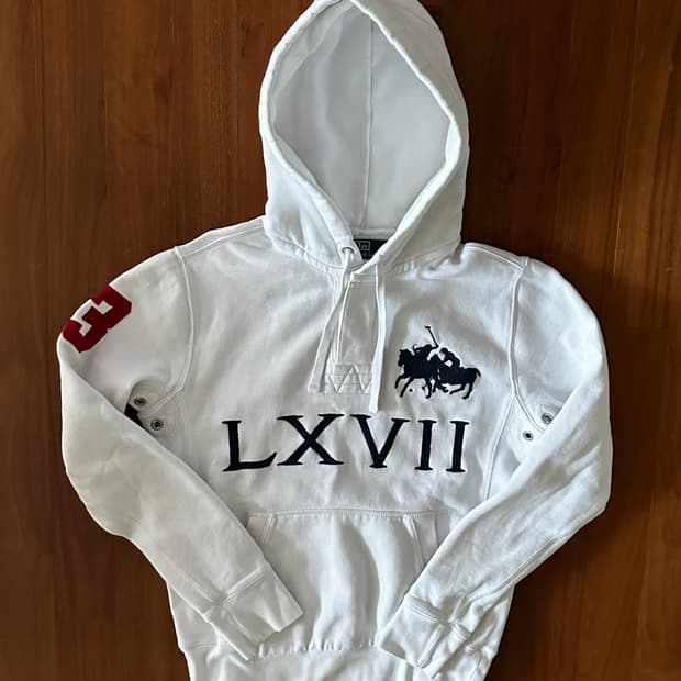 폴로 랄프로렌 빅포니 럭비 후드티 S