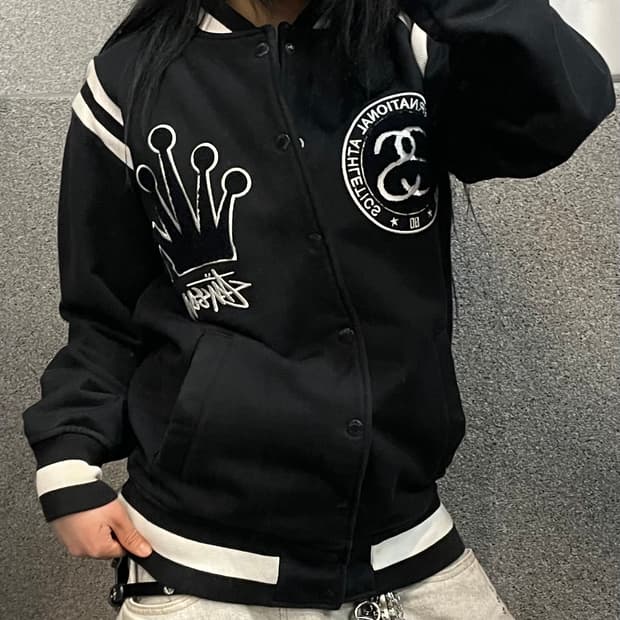 Stussy Crown Logo Varsity Jacket