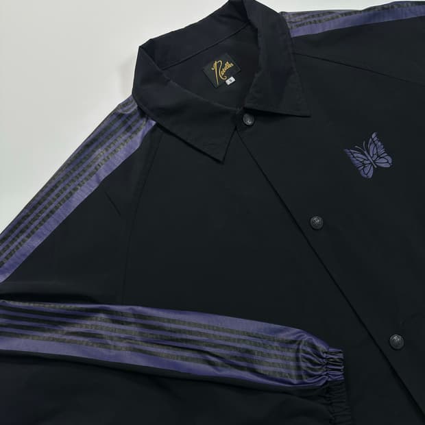 니들스 블랙 나일론 코치자켓