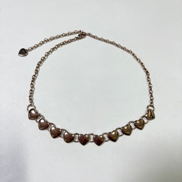 필그림 하트 로즈골드 목걸이