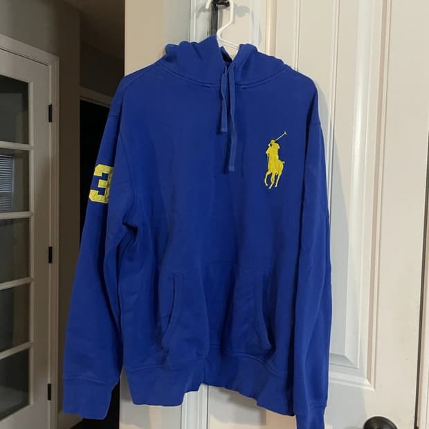 폴로 랄프로렌 빅포니 후드집업 블루