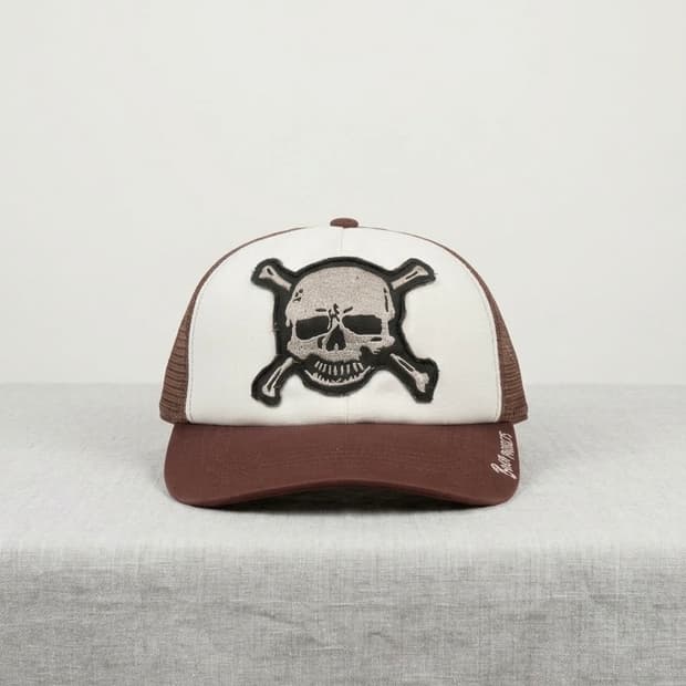 Buco 부코 리얼맥코이 빈티지 브라운 스컬 메쉬캡 