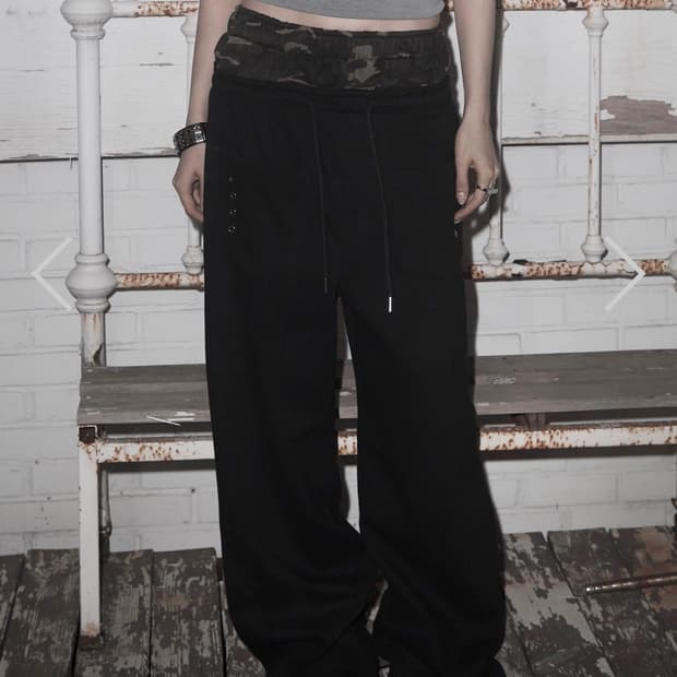 Moresaucy camo layered waist pants