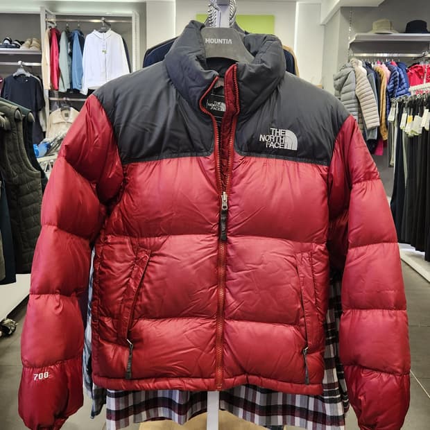 노스페이스 눕시 빨강 xs