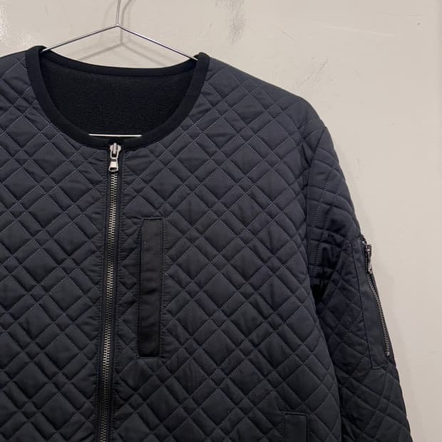 빈티지 이너후리스 라운드카라 퀼팅 자켓