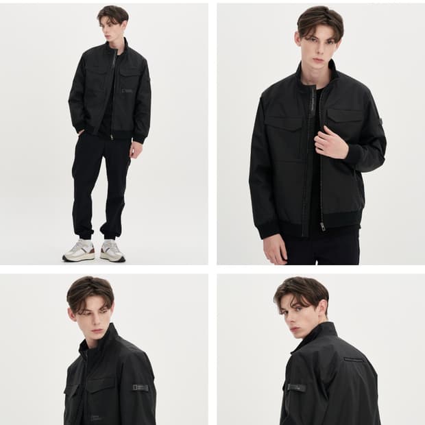 [[L, A급] 내셔널지오그래픽 데이모스 하이넥 블루종 점퍼#378